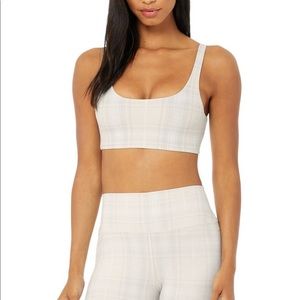 NWOT ALO yoga Vapor Legacy Plaid Bra (M)